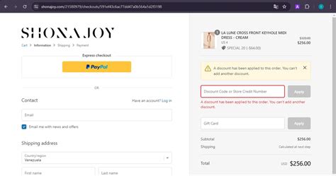 shona joy promo code.